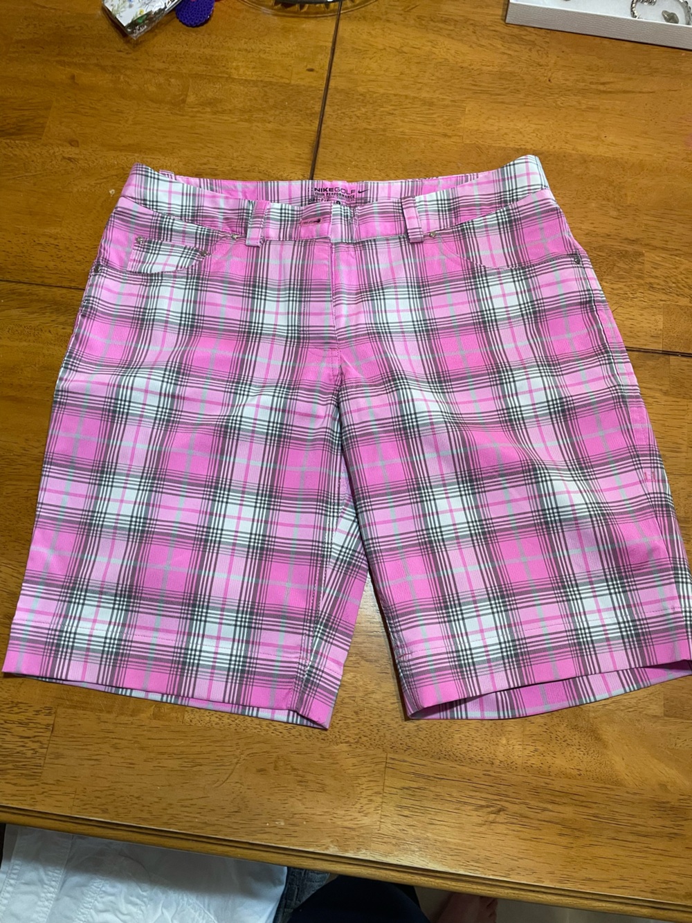 Nike Pink Plaid Women’s Golf Shorts